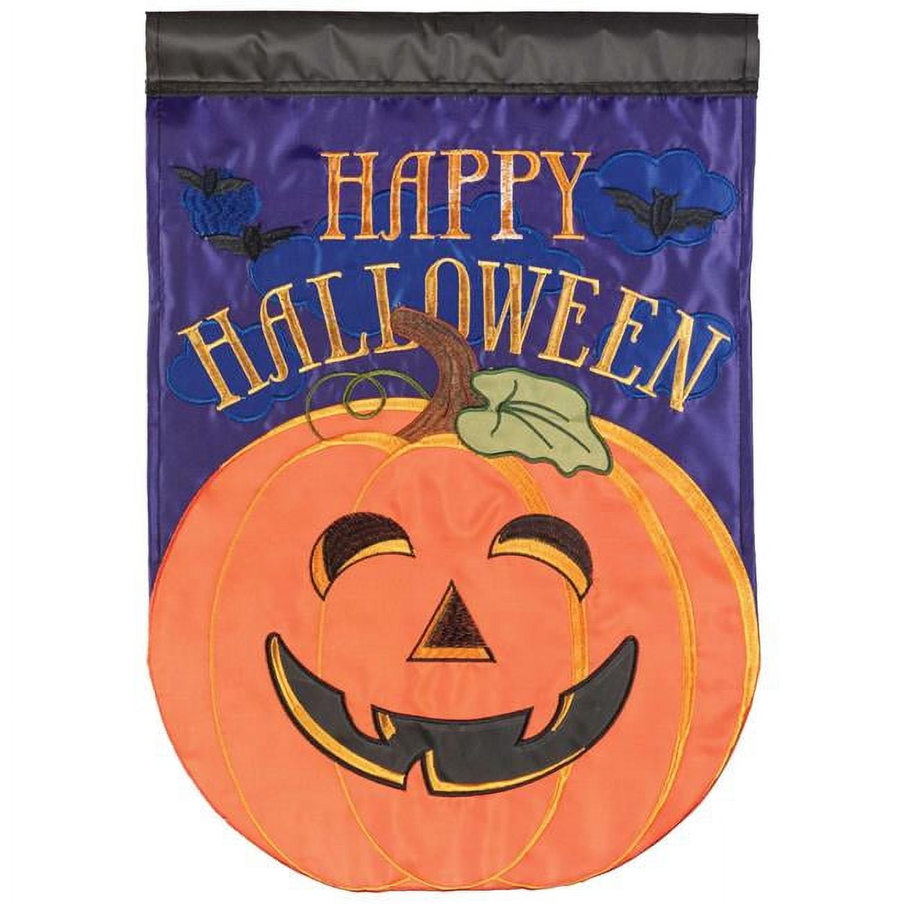 29 x 42 in. Happy Halloween Jackolanern Polyester Garden Flag - Large