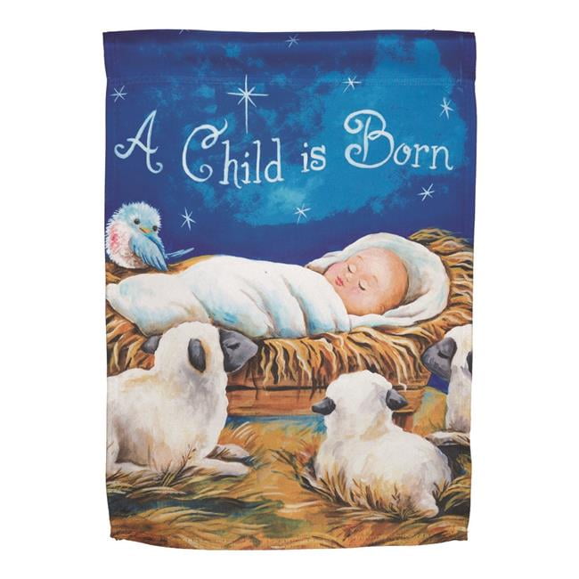 13 x 18 in. A Child Is Born Garden Flag
