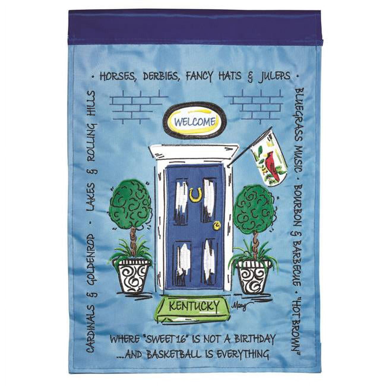 13 x 18 in. Kentucky Frontdoor Applique Garden Flag