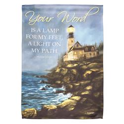 13 x 18 in. Lighthouse-Your Word Print Garden Flag