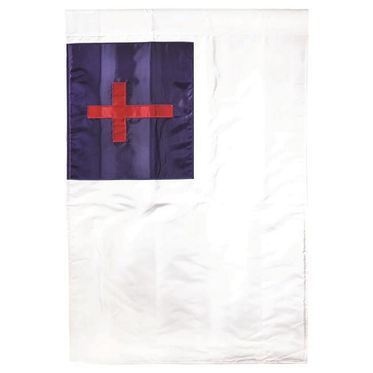 29 x 42 in. Christian Polyester Double Applique Garden Flag - Large
