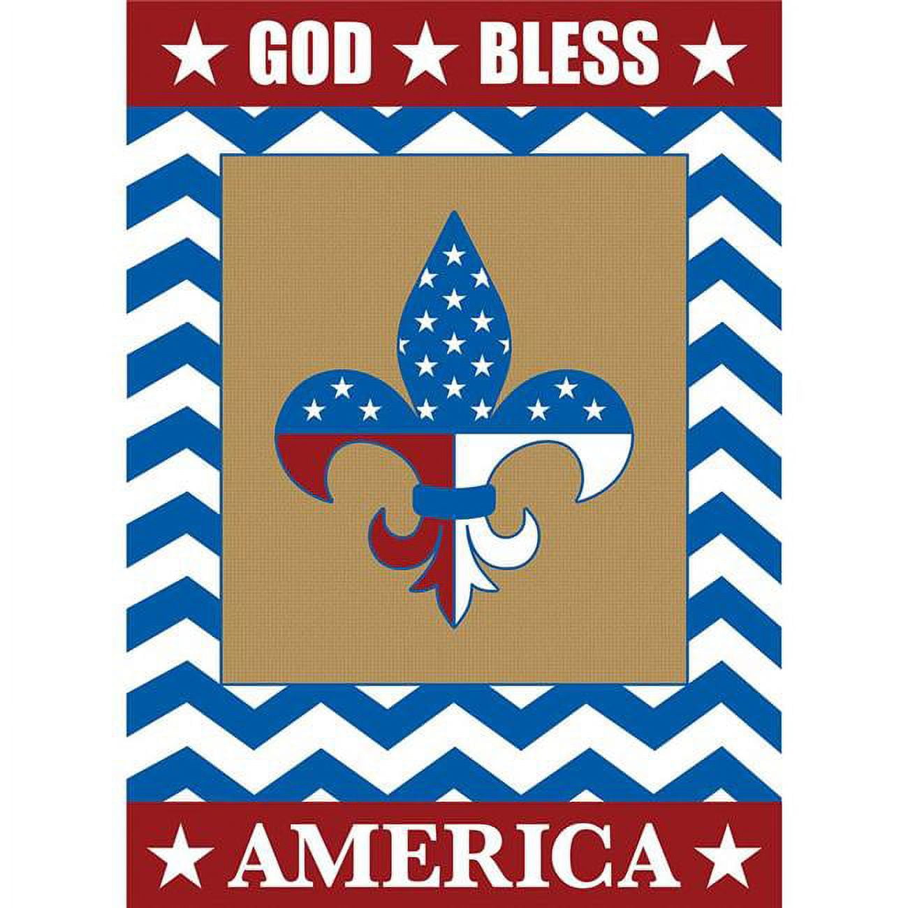 13 x 18 in. Double Applique God Bless America Garden Flag