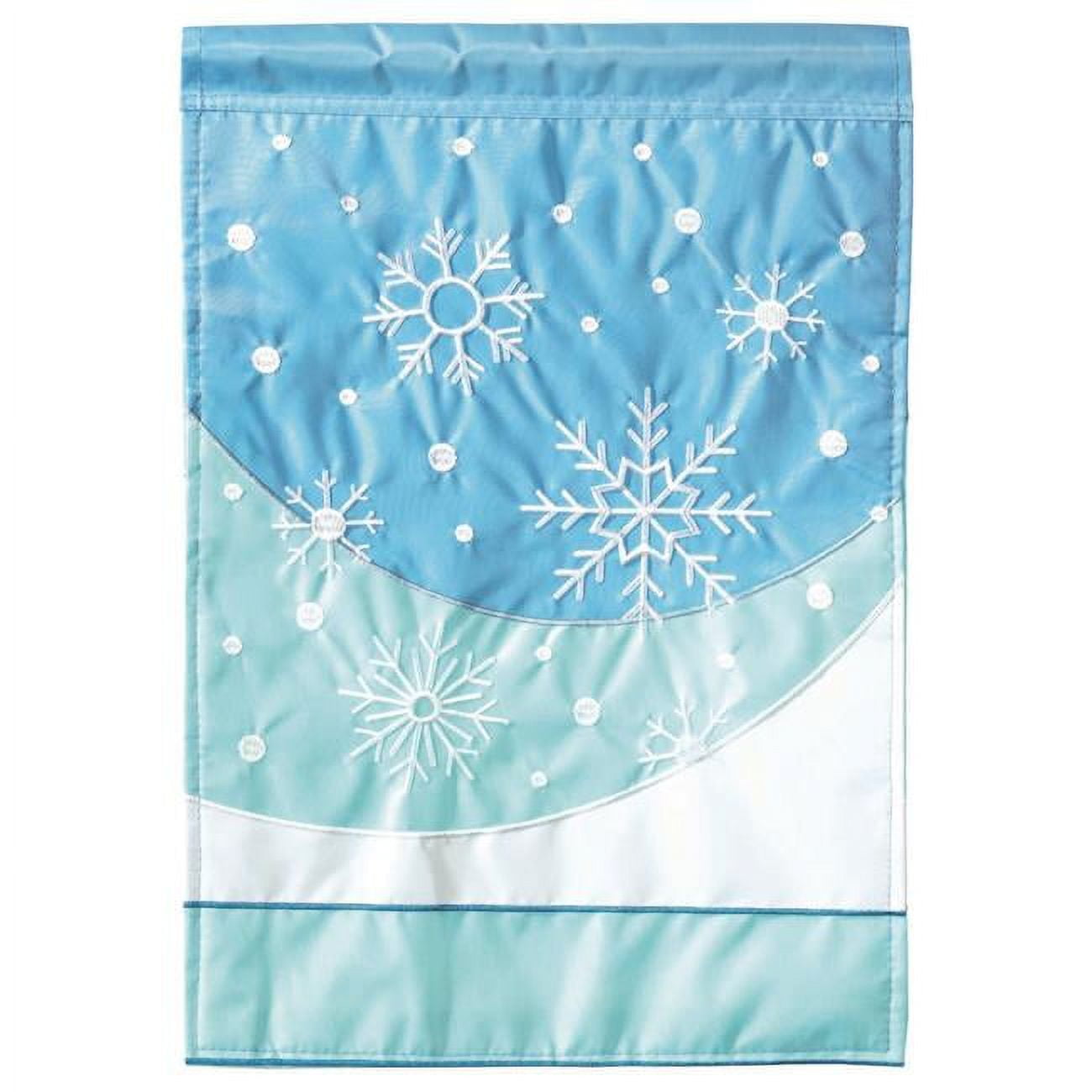 13 x 18 in. Double Applique Custom Let It Snow Polyester Garden Flag