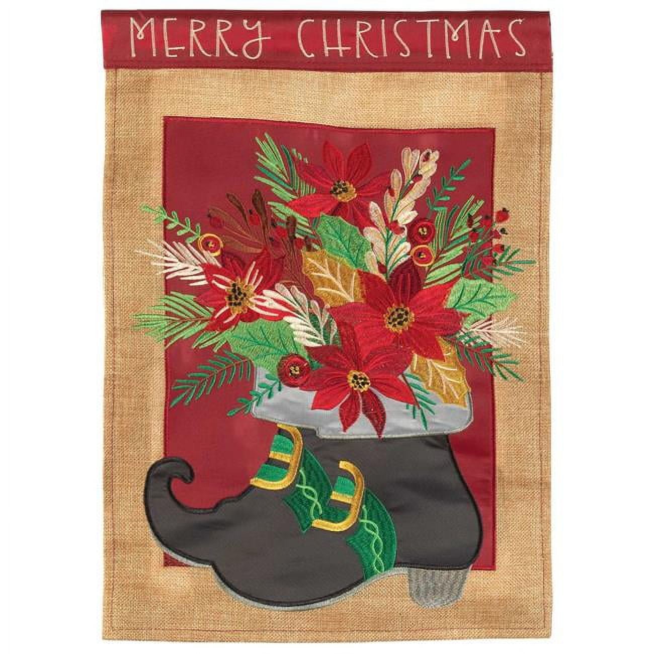 29 x 42 in. Shaped Christmas Boots Garden Flag - Large