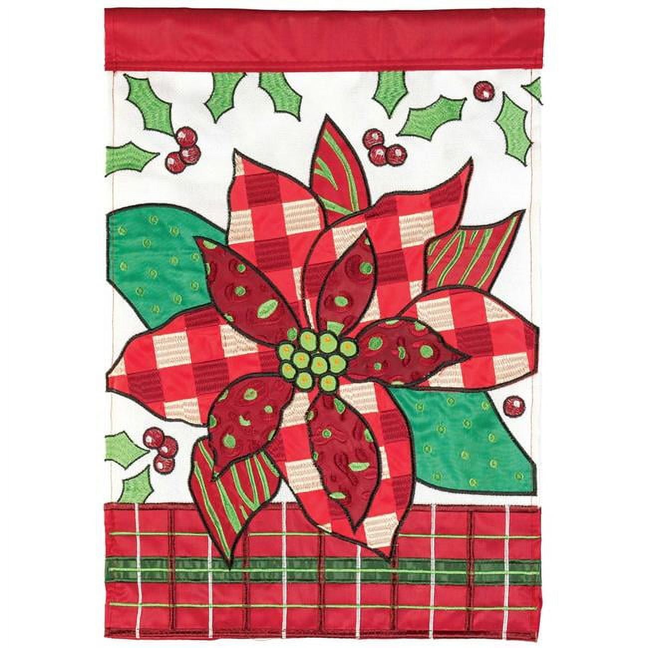29 x 42 in. Poinsettia Polyester Flag - Large