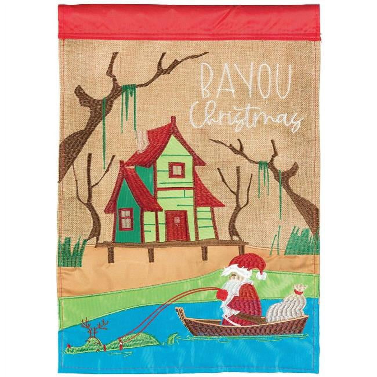 M001663 29 x 42 in. Santa Bayou Christmas Polyester Flag - Large