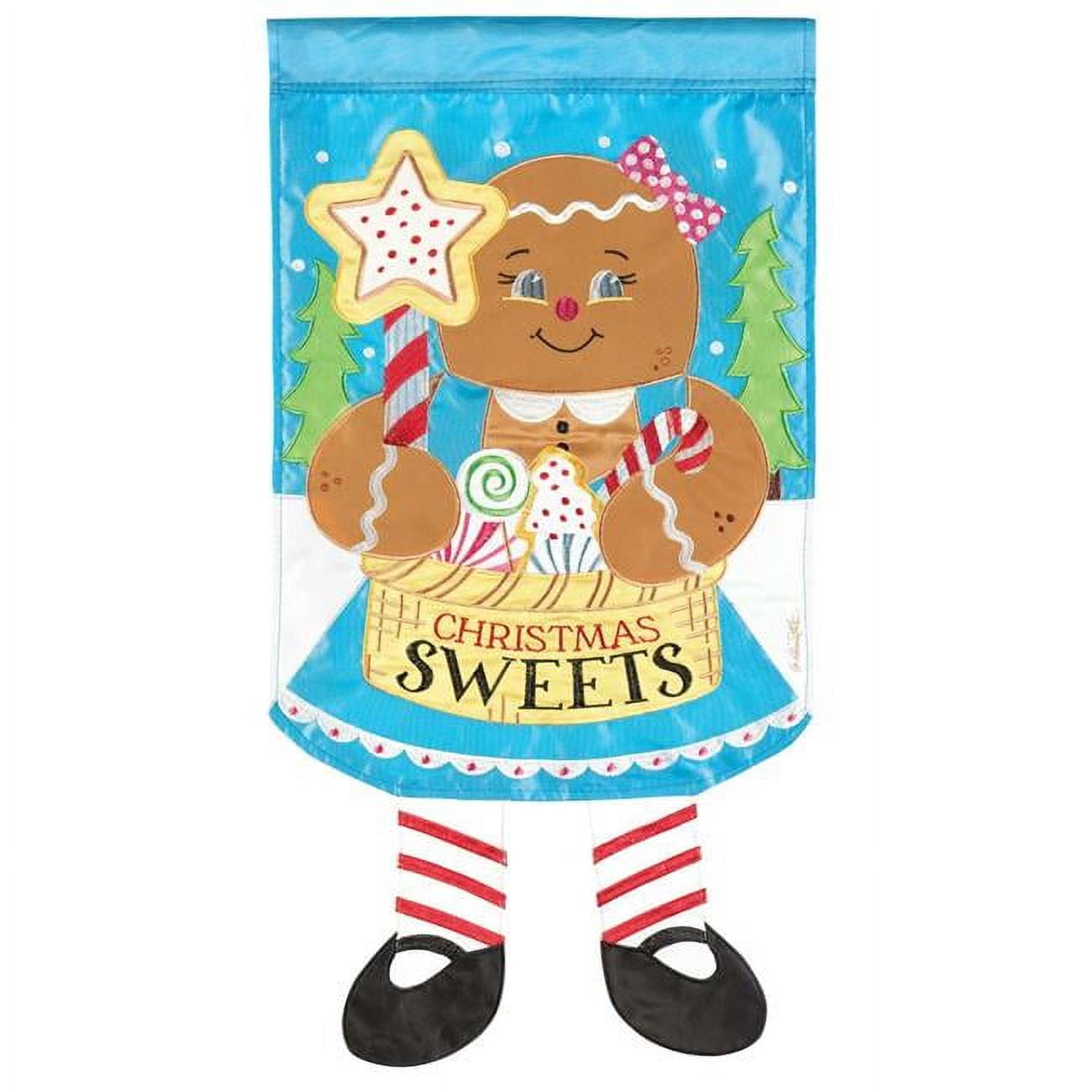 30 x 44 in. Gingerbread Girl Garden Flag