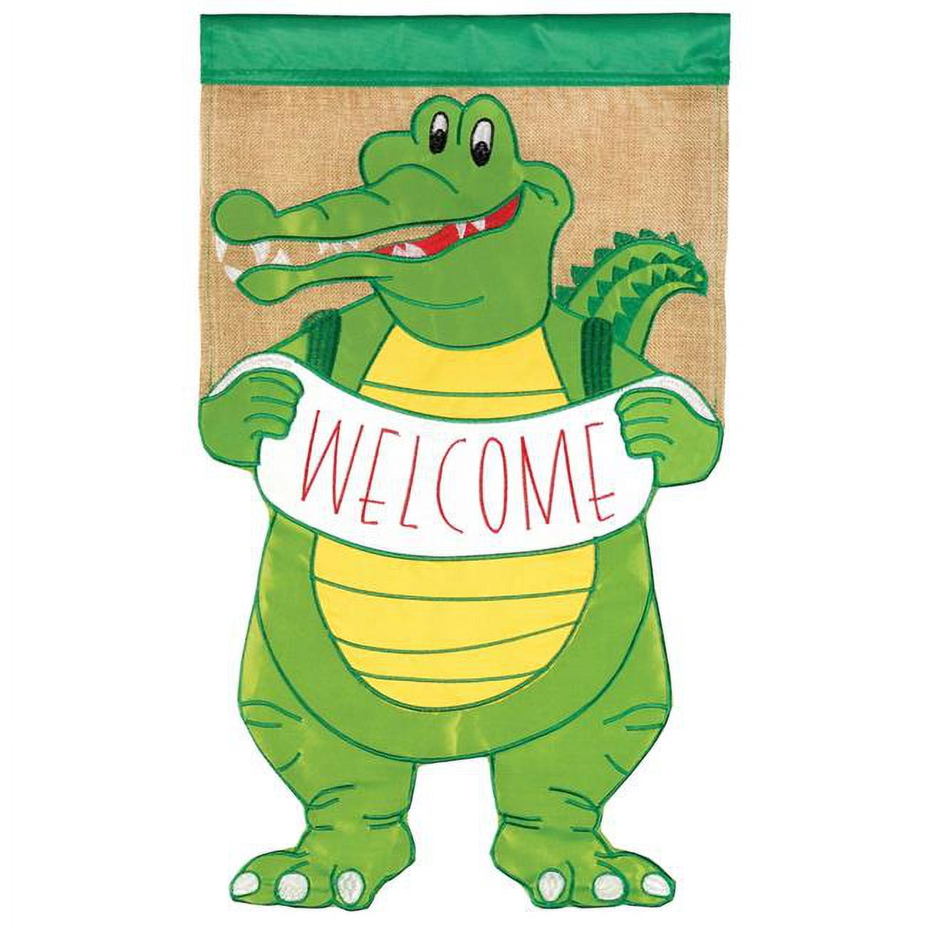 30 x 44 in. Alligator Welcome Garden Flag