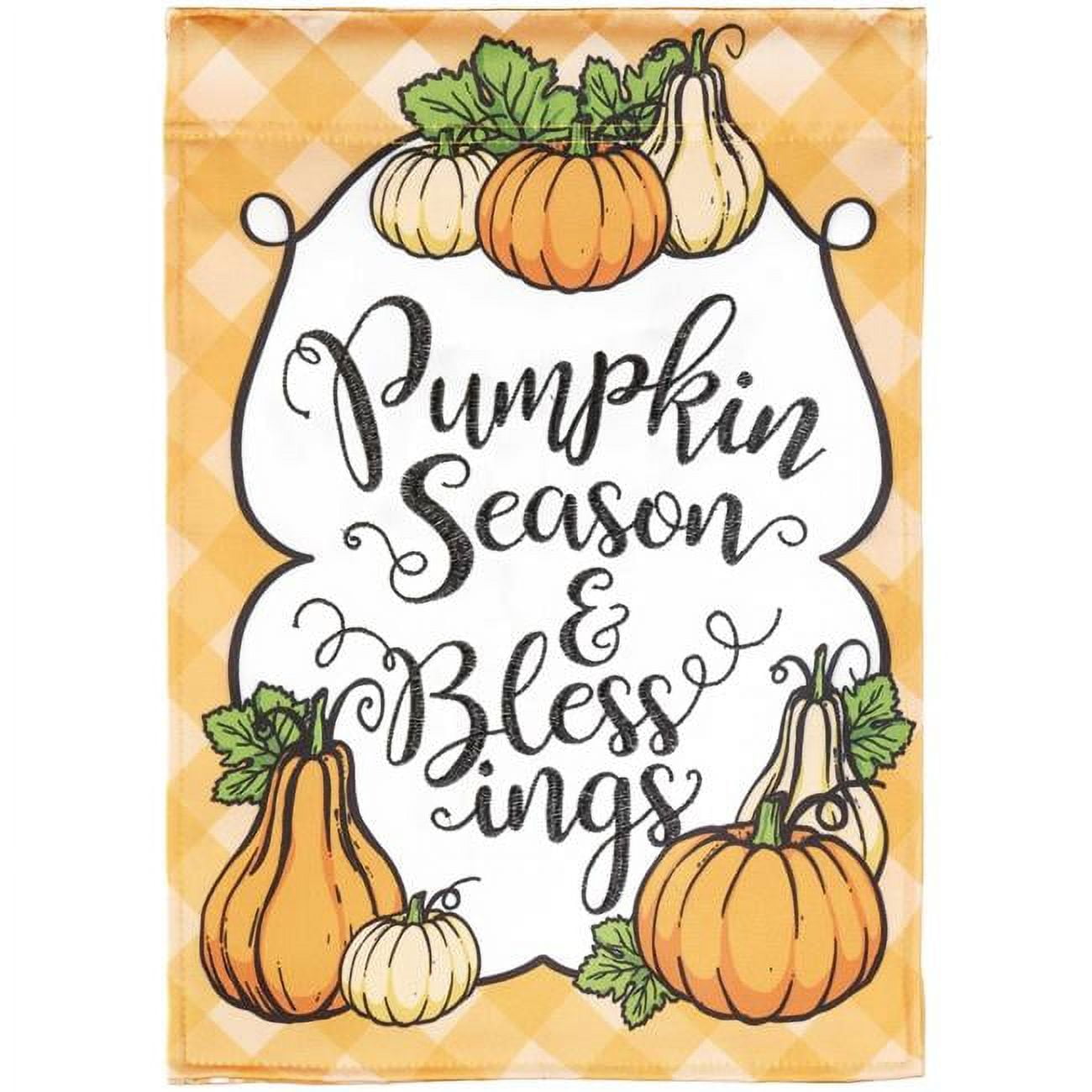 13 x 18 in. Pumpkin Season Applique Plus Garden Flag