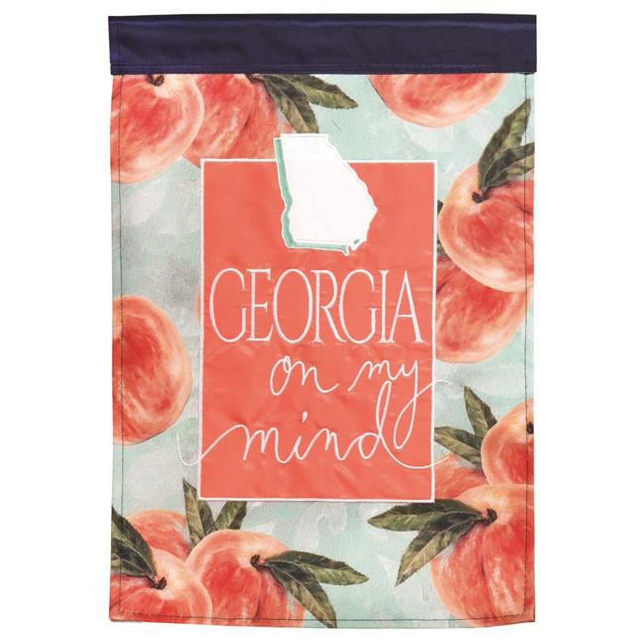 13 x 18 in. Georgia Peaches Applique Garden Flag