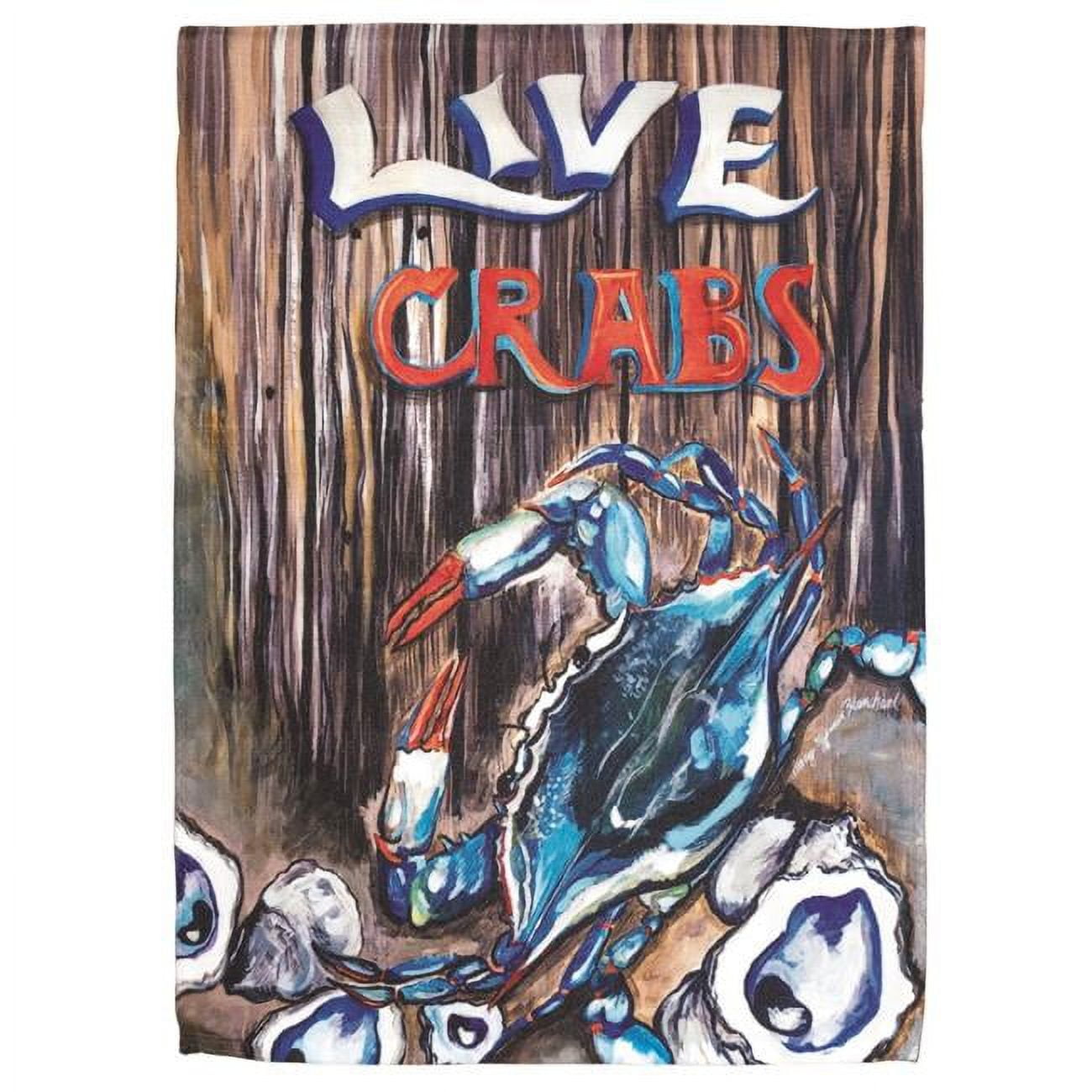 13 x 18 in. Print Live Crabs Polyester Garden Flag