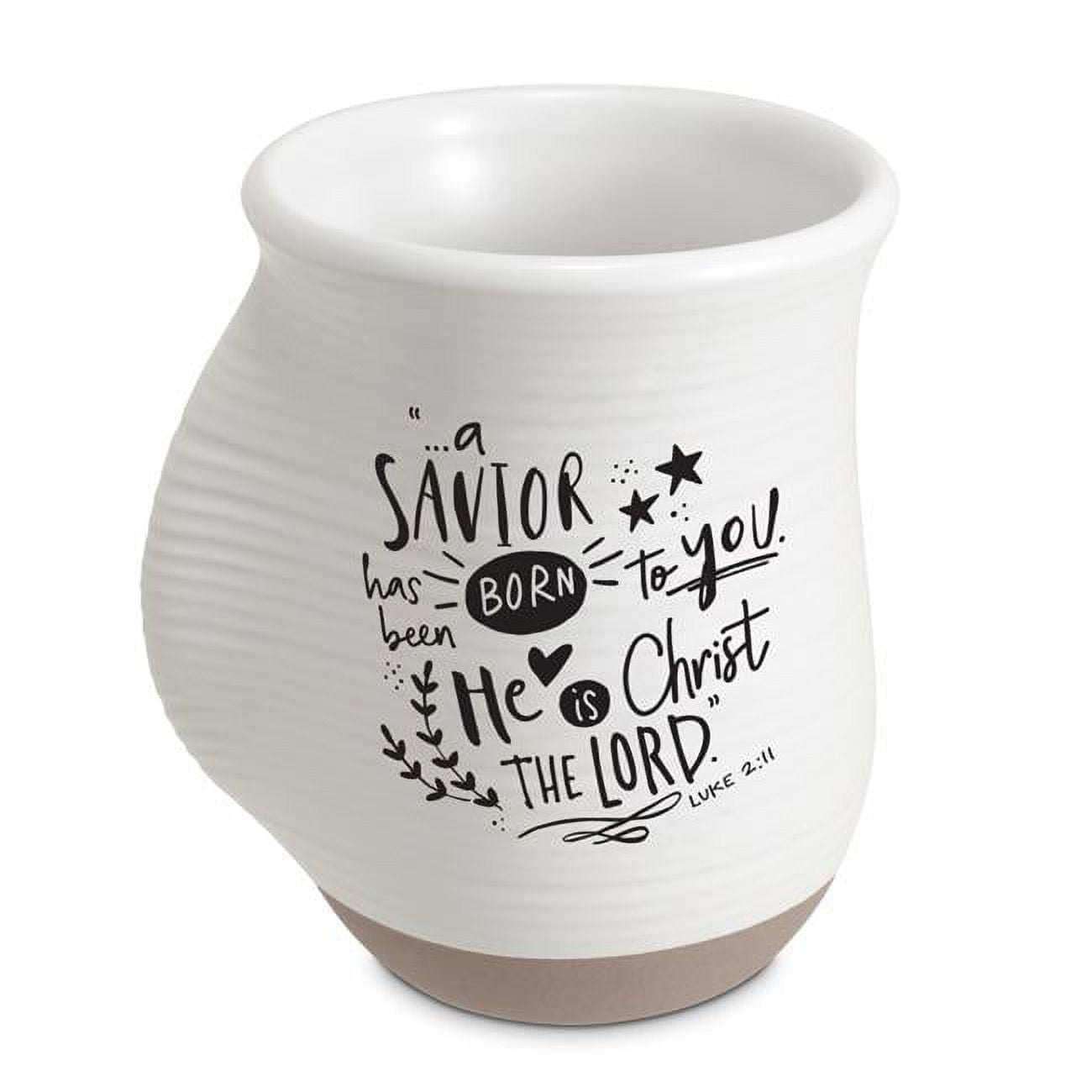 Picture of LCP 12956 14 oz Savior Born White Handwarmer Mug