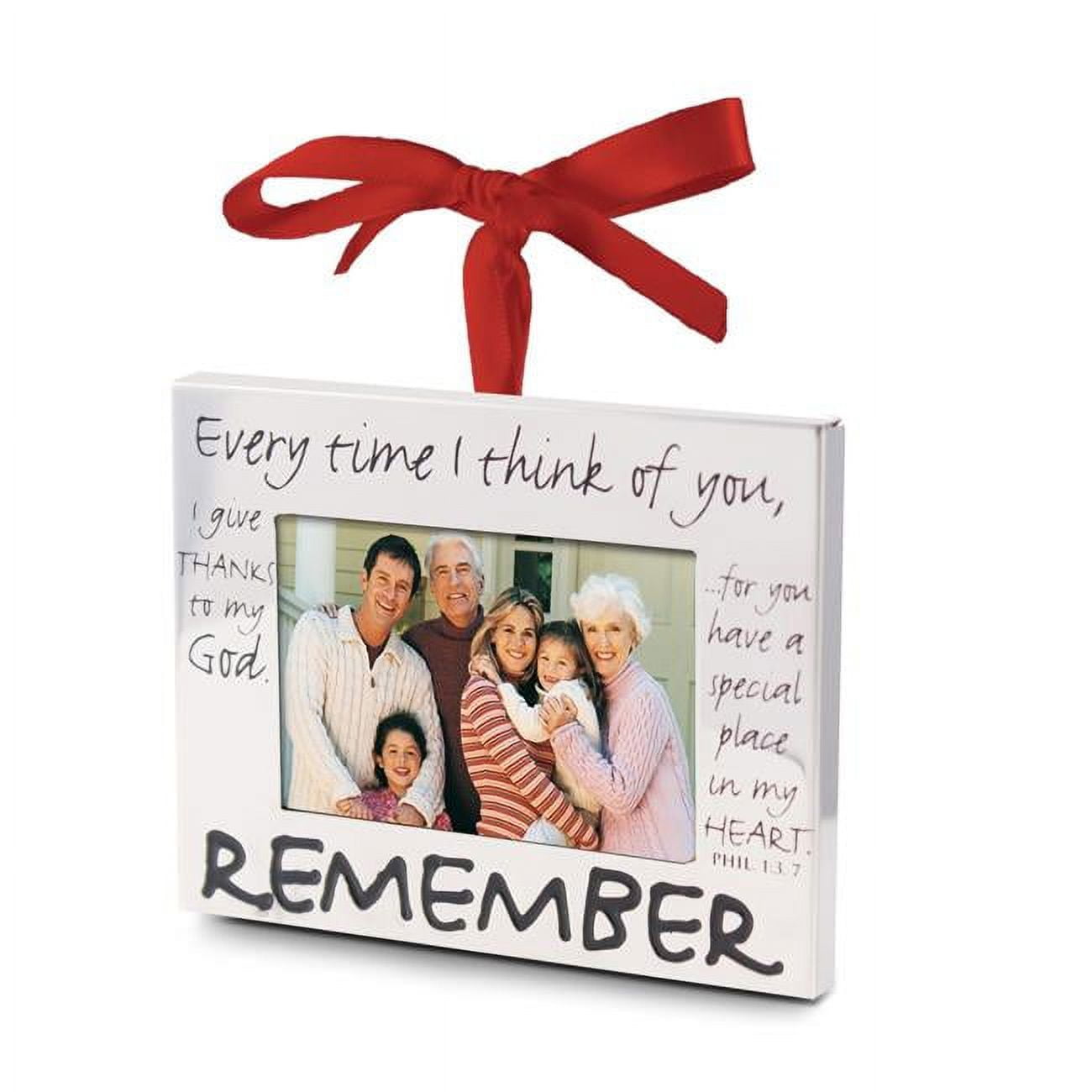 12262 Remember Frame Metal Christmas Ornament