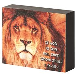 TPLK43-240 Plaque Lion If God Is For Me