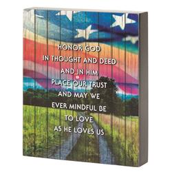 TPLK810-46 Tabletop Plaque Honor God Thought Deed
