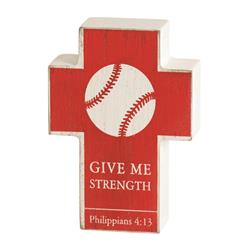 TPLKC34-12 TTOP CRS BASEBALL GIVE ME MDF WHT 4'H