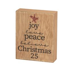 Picture of Dicksons CHTPLK34-211 Joy Love Peace Believe Christmas 3x4