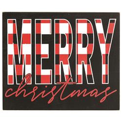Picture of Dicksons CHTPLK810-305 PLK MERRY CHRISTMAS MDF BLK 8X10