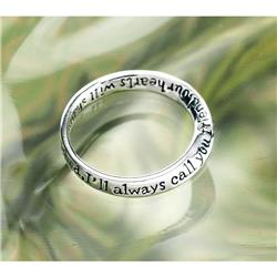 252028 RING DEAR FRIEND MOBIUS SIL PLT SIZE 6