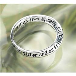 252027 RING DEAR SISTER MOBIUS SIL PLT SIZE 9