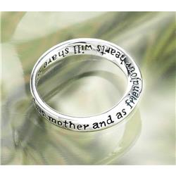252016 RING DEAR MOM MOBIUS SIL PLT SIZE 6