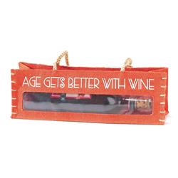 Picture of Dicksons 228038 WINE TOTE JUTE AGE GETS BETTER