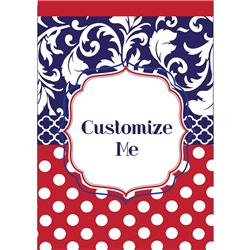 10017 Garden, Blank Monogram Red, Wh & Blue