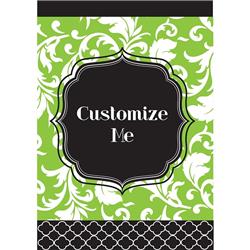 10015 Garden, Blank Monogram, Green & Black
