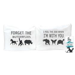 200109 PILLOWCASE SET FORGET THE BUTTERFLIES