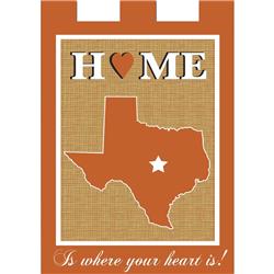 1892 Garden, Burlap Texas Home Orange/White