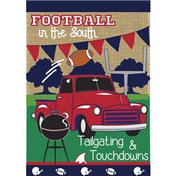 1911 Garden, Burlap Tailgate Red & Blue
