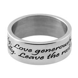 252823 RING LIVE SIMPLY, LOVESTNLS STL SIZE