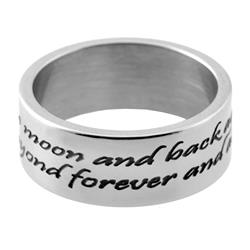 252814 RING LOVEMOON STNLS STL SIZE 7