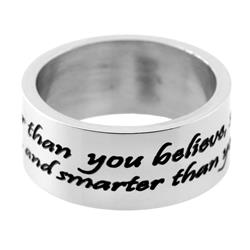 252807 RING BRAVERBELIEVE STNLS STL SIZE 8