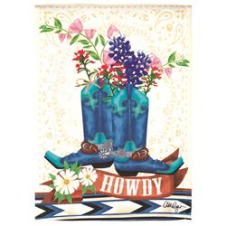 7827 FLAG PRINT LG TEXAS BLUE BONNETS-