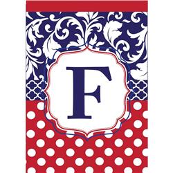 1045 Garden - Monogram 'F' Red, White & Blue