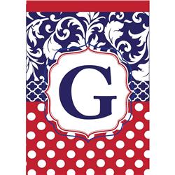 1046 Garden - Monogram 'G' Red, White & Blue