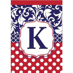 1049 Garden - Monogram 'K' Red, White & Blue