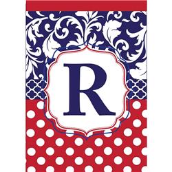 1054 Garden - Monogram 'R' Red, White & Blue