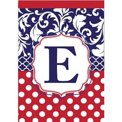 1044 Garden - Monogram 'E' Red, White & Blue