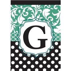 1028 Garden - Monogram 'G' Black & Aqua