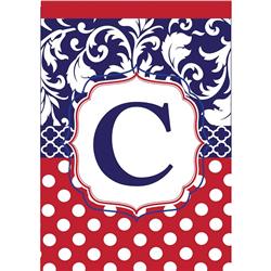 1042 Garden - Monogram 'C' Red, White & Blue