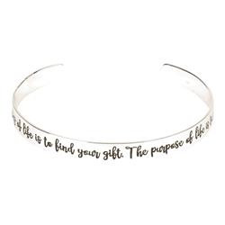 Picture of Dicksons 73-7226P Bracelet MEANING OF LIFE CUFF SIL PLT