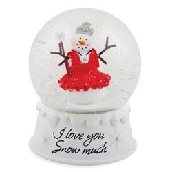 Picture of Dicksons SMG1276 Snow Girl Princess I Love You Snow Globe