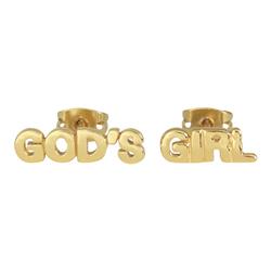 Picture of Dicksons 35-6572 EAR GOD&apos;S GIRL STUDS GLD PLT