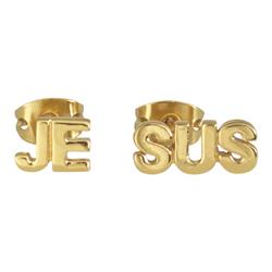 Picture of Dicksons 35-6582 EAR JESUS STUDS GLD PLT