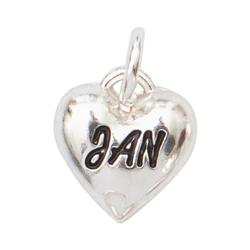 Picture of Dicksons ECH01 JANUARY Charm Silver Heart