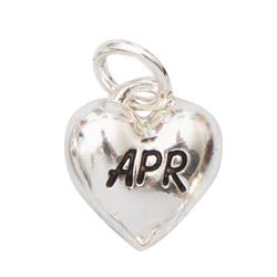 Picture of Dicksons ECH04 APRIL Charm Silver Heart