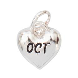 Picture of Dicksons ECH10 OCTOBER Charm Silver Heart
