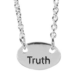 35-6636 NK MINIS TRUTH JN 14:6 SIL PLT 18'CH